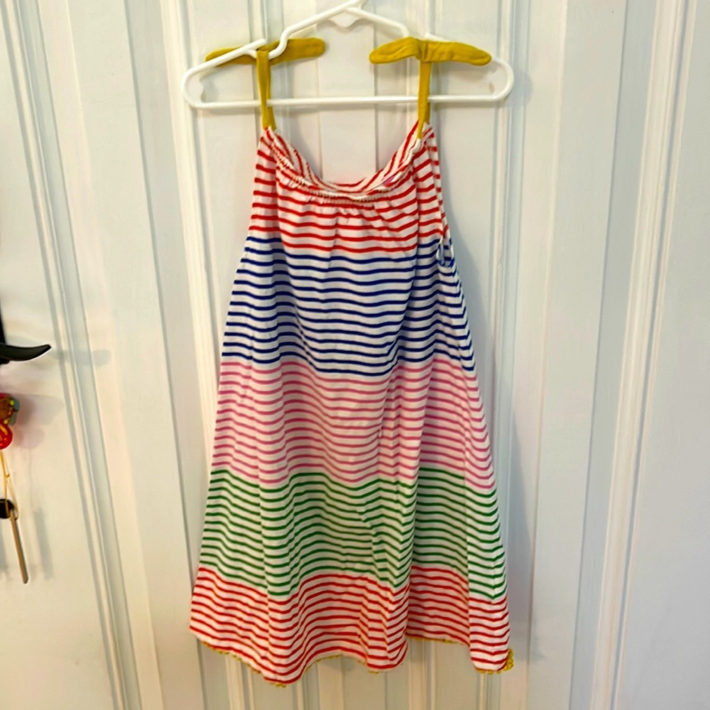 Boden summer striped girls dress 6-7y